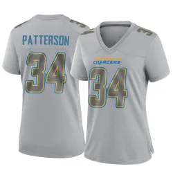 Women's Jaret Patterson Los Angeles Chargers No.34 Game Atmosphere Fashion Jersey - Gray