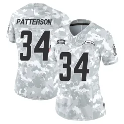 Women's Jaret Patterson Los Angeles Chargers No.34 Limited 2024 Salute to Service Jersey - Arctic Camo