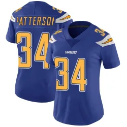 Women's Jaret Patterson Los Angeles Chargers No.34 Limited Color Rush Vapor Untouchable Jersey - Royal