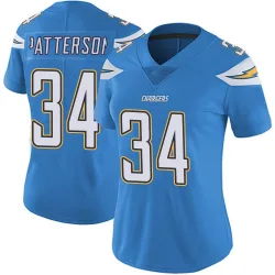 Women's Jaret Patterson Los Angeles Chargers No.34 Limited Powder Vapor Untouchable Alternate Jersey - Blue