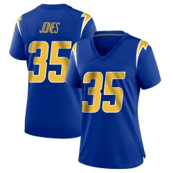 Women's Jaylen Jones Los Angeles Chargers No.35 Game 2nd Alternate Jersey - Royal