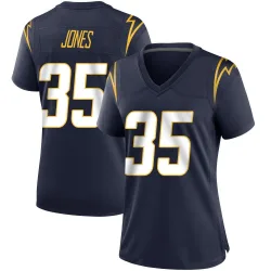 Women's Jaylen Jones Los Angeles Chargers No.35 Game Team Color Jersey - Navy