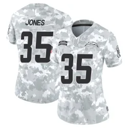 Women's Jaylen Jones Los Angeles Chargers No.35 Limited 2024 Salute to Service Jersey - Arctic Camo