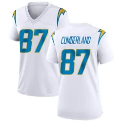 Women's Jeff Cumberland Los Angeles Chargers No.87 Game Jersey - White