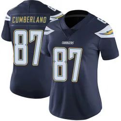 Women's Jeff Cumberland Los Angeles Chargers No.87 Limited Team Color Vapor Untouchable Jersey - Navy