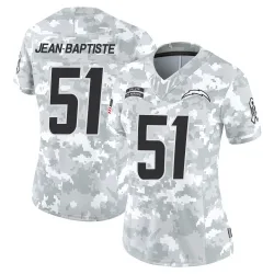 Women's Jeremiah Jean-Baptiste Los Angeles Chargers No.51 Limited 2024 Salute to Service Jersey - Arctic Camo