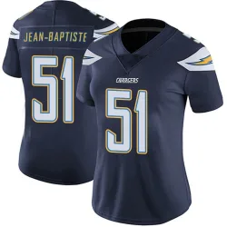 Women's Jeremiah Jean-Baptiste Los Angeles Chargers No.51 Limited Team Color Vapor Untouchable Jersey - Navy