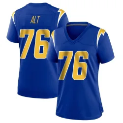 Women's Joe Alt Los Angeles Chargers No.76 Game 2nd Alternate Jersey - Royal