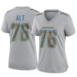 Women's Joe Alt Los Angeles Chargers No.76 Game Atmosphere Fashion Jersey - Gray
