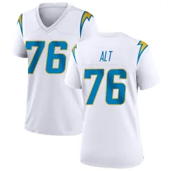 Women's Joe Alt Los Angeles Chargers No.76 Game Jersey - White