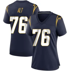 Women's Joe Alt Los Angeles Chargers No.76 Game Team Color Jersey - Navy