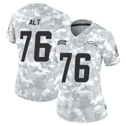 Women's Joe Alt Los Angeles Chargers No.76 Limited 2024 Salute to Service Jersey - Arctic Camo
