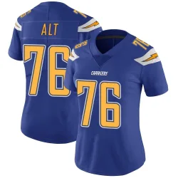 Women's Joe Alt Los Angeles Chargers No.76 Limited Color Rush Vapor Untouchable Jersey - Royal