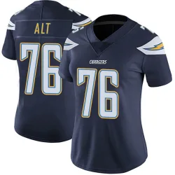 Women's Joe Alt Los Angeles Chargers No.76 Limited Team Color Vapor Untouchable Jersey - Navy