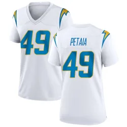 Women's Jordan Petaia Los Angeles Chargers No.49 Game Jersey - White