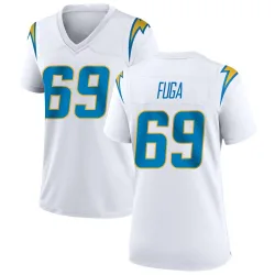 Women's Josh Fuga Los Angeles Chargers No.69 Game Jersey - White
