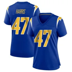 Women's Josh Harris Los Angeles Chargers No.47 Game 2nd Alternate Jersey - Royal