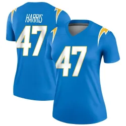 Women's Josh Harris Los Angeles Chargers No.47 Legend Powder Jersey - Blue