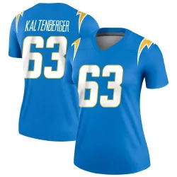 Women's Josh Kaltenberger Los Angeles Chargers No.63 Legend Powder Jersey - Blue