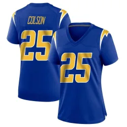 Women's Junior Colson Los Angeles Chargers No.25 Game 2nd Alternate Jersey - Royal