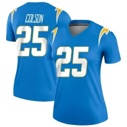 Women's Junior Colson Los Angeles Chargers No.25 Legend Powder Jersey - Blue