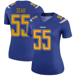 Women's Junior Seau Los Angeles Chargers No.55 Legend Color Rush Jersey - Royal