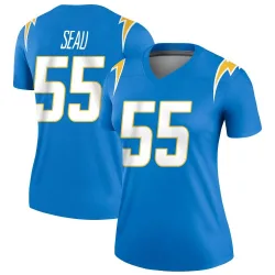 Women's Junior Seau Los Angeles Chargers No.55 Legend Powder Jersey - Blue