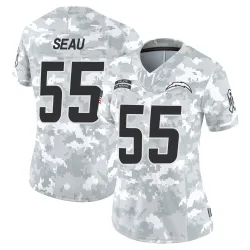 Women's Junior Seau Los Angeles Chargers No.55 Limited 2024 Salute to Service Jersey - Arctic Camo