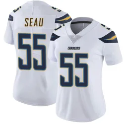 Women's Junior Seau Los Angeles Chargers No.55 Limited Vapor Untouchable Jersey - White