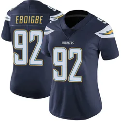 Women's Justin Eboigbe Los Angeles Chargers No.92 Limited Team Color Vapor Untouchable Jersey - Navy