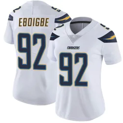Women's Justin Eboigbe Los Angeles Chargers No.92 Limited Vapor Untouchable Jersey - White