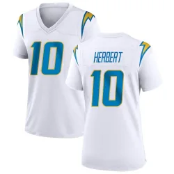 Women's Justin Herbert Los Angeles Chargers No.10 Game Jersey - White