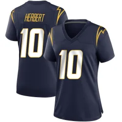 Women's Justin Herbert Los Angeles Chargers No.10 Game Team Color Jersey - Navy
