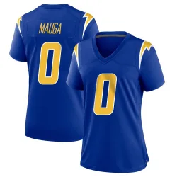 Women's Kana'i Mauga Los Angeles Chargers No.0 Game 2nd Alternate Jersey - Royal