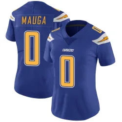Women's Kana'i Mauga Los Angeles Chargers No.0 Limited Color Rush Vapor Untouchable Jersey - Royal