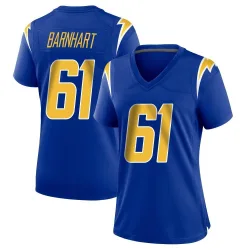 Women's Karsen Barnhart Los Angeles Chargers No.61 Game 2nd Alternate Jersey - Royal