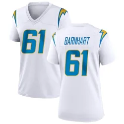 Women's Karsen Barnhart Los Angeles Chargers No.61 Game Jersey - White