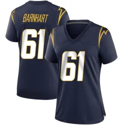 Women's Karsen Barnhart Los Angeles Chargers No.61 Game Team Color Jersey - Navy