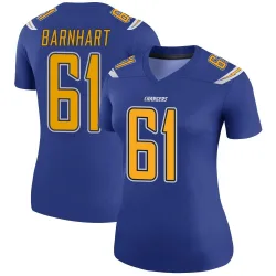 Women's Karsen Barnhart Los Angeles Chargers No.61 Legend Color Rush Jersey - Royal