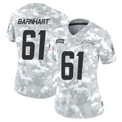 Women's Karsen Barnhart Los Angeles Chargers No.61 Limited 2024 Salute to Service Jersey - Arctic Camo