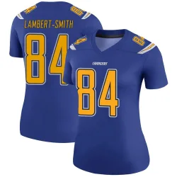 Women's KeAndre Lambert-Smith Los Angeles Chargers No.84 Legend Color Rush Jersey - Royal
