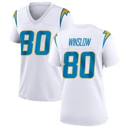 Women's Kellen Winslow Los Angeles Chargers No.80 Game Jersey - White