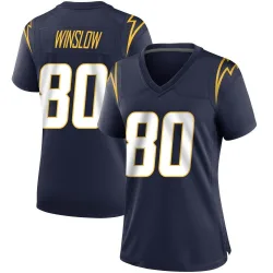 Women's Kellen Winslow Los Angeles Chargers No.80 Game Team Color Jersey - Navy