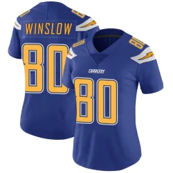 Women's Kellen Winslow Los Angeles Chargers No.80 Limited Color Rush Vapor Untouchable Jersey - Royal