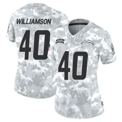 Women's Kendall Williamson Los Angeles Chargers No.40 Limited 2024 Salute to Service Jersey - Arctic Camo