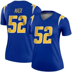 Women's Khalil Mack Los Angeles Chargers No.52 Legend 2nd Alternate Jersey - Royal