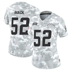 Women's Khalil Mack Los Angeles Chargers No.52 Limited 2024 Salute to Service Jersey - Arctic Camo