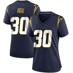 Women's Kimani Vidal Los Angeles Chargers No.30 Game Team Color Jersey - Navy