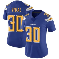 Women's Kimani Vidal Los Angeles Chargers No.30 Limited Color Rush Vapor Untouchable Jersey - Royal
