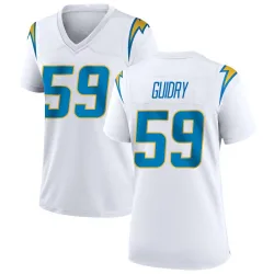Women's Kylan Guidry Los Angeles Chargers No.59 Game Jersey - White